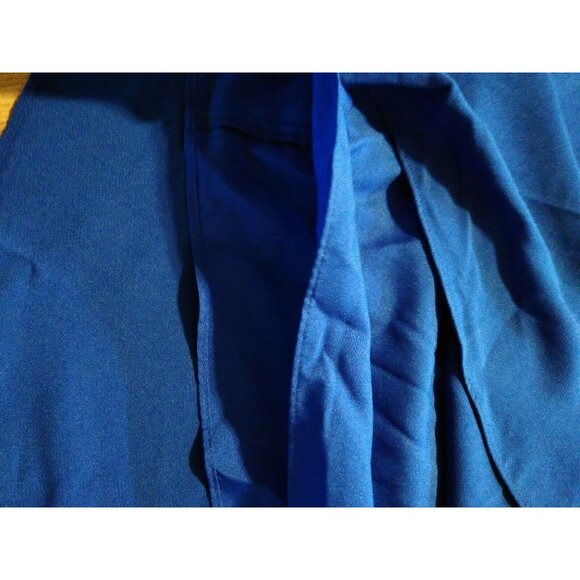 APT. 9 Plus Size 1X One Shoulder Embroidered Ruffle Dress Blue Lined NWT $54 - Picture 7 of 7